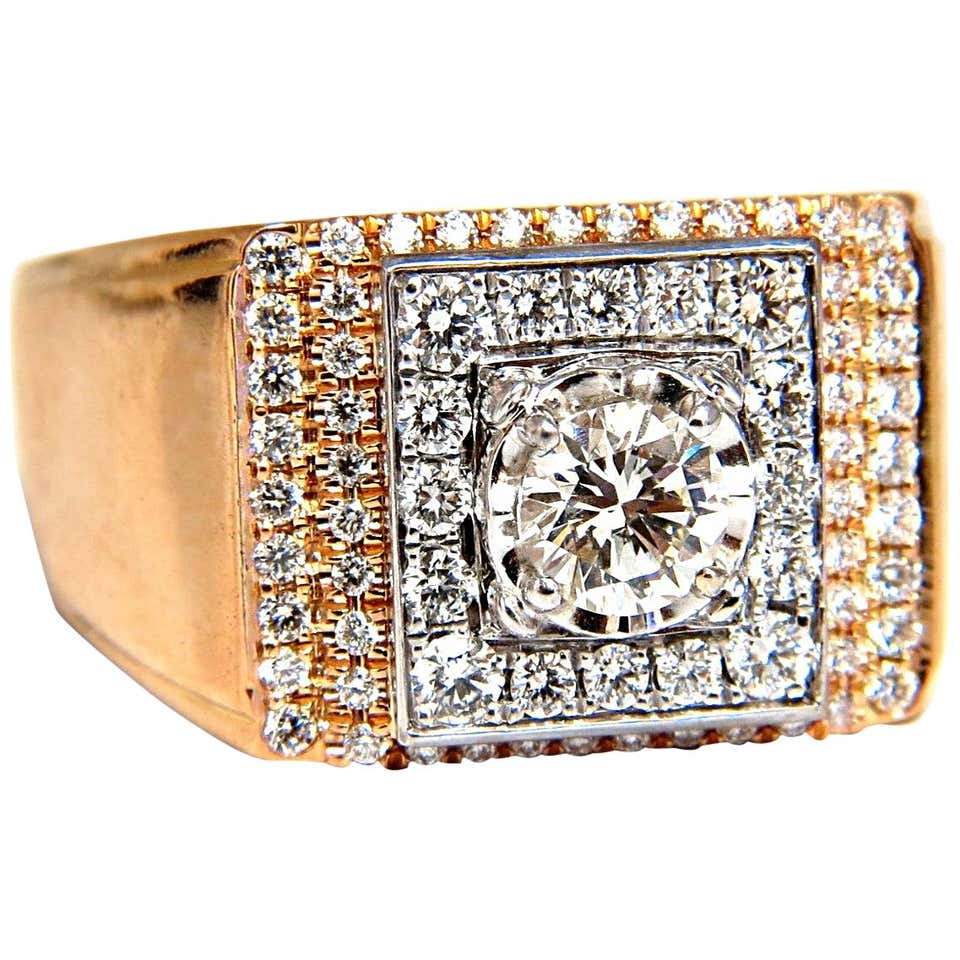 Diamond Cluster Men's Ring at 1stdibs
