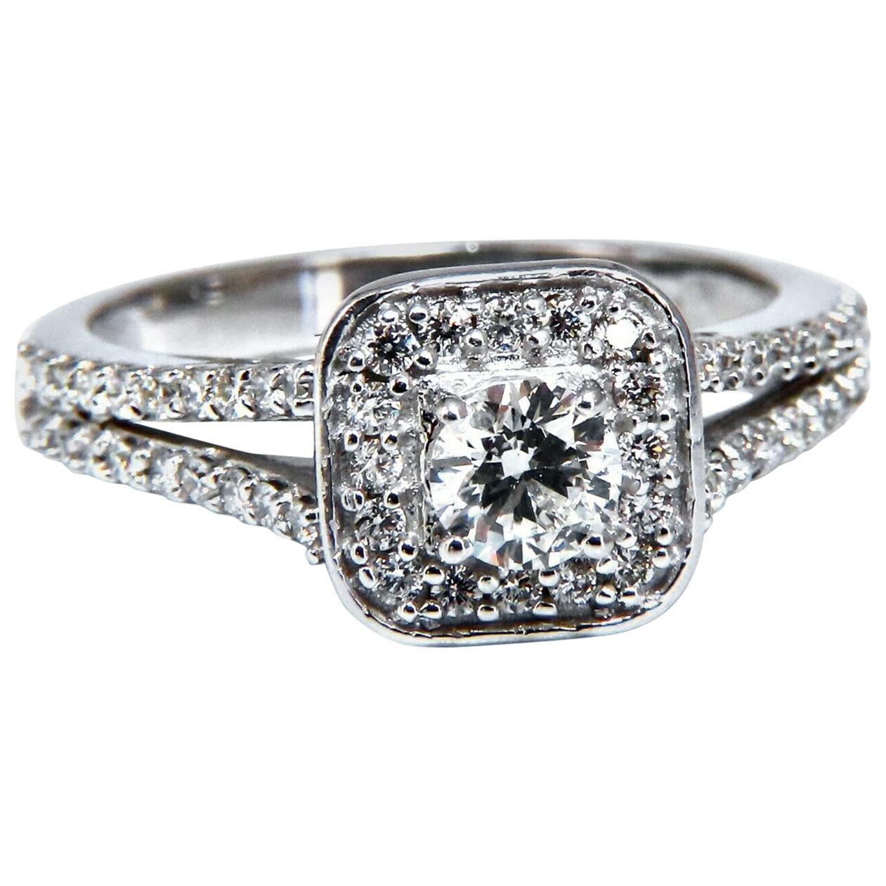 .95 Carat Natural Diamonds Split Shank Mod Ring 14 Karat* For Sale