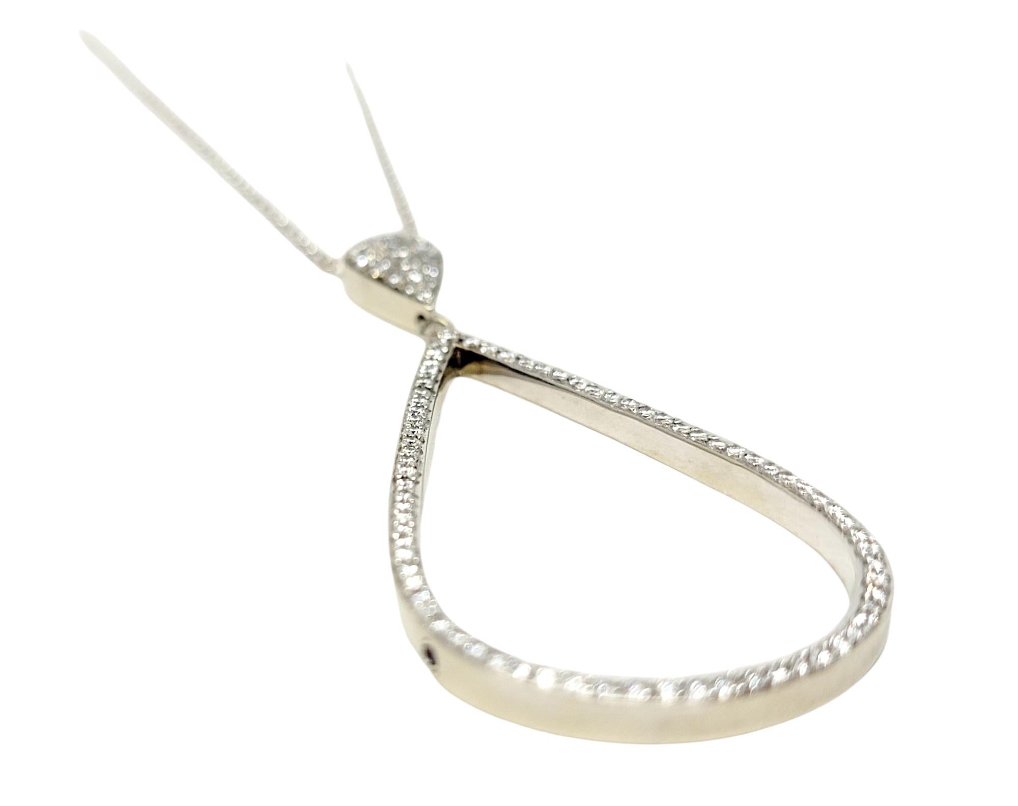 pave teardrop necklace