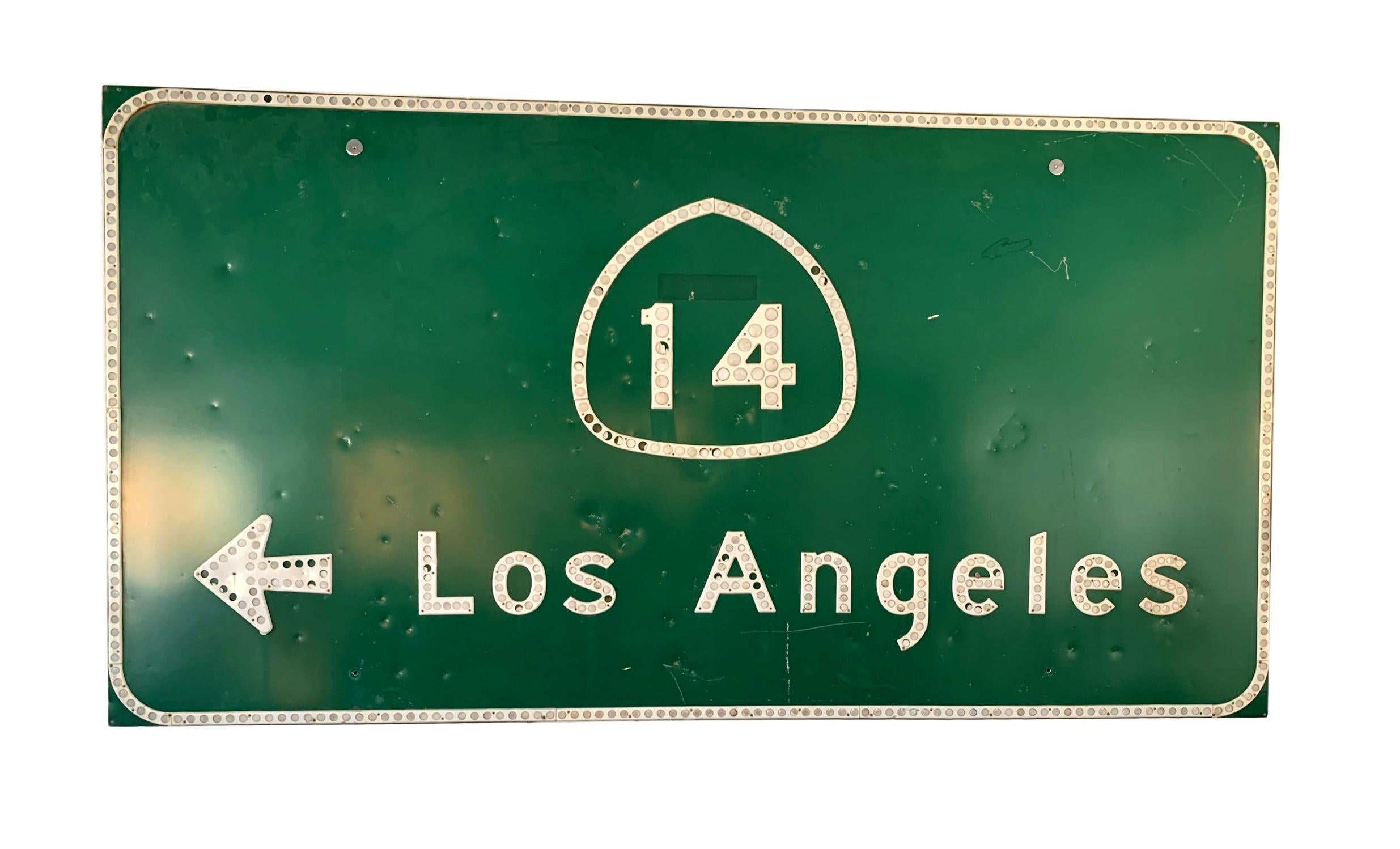 Plastic Los Angeles Freeway Sign