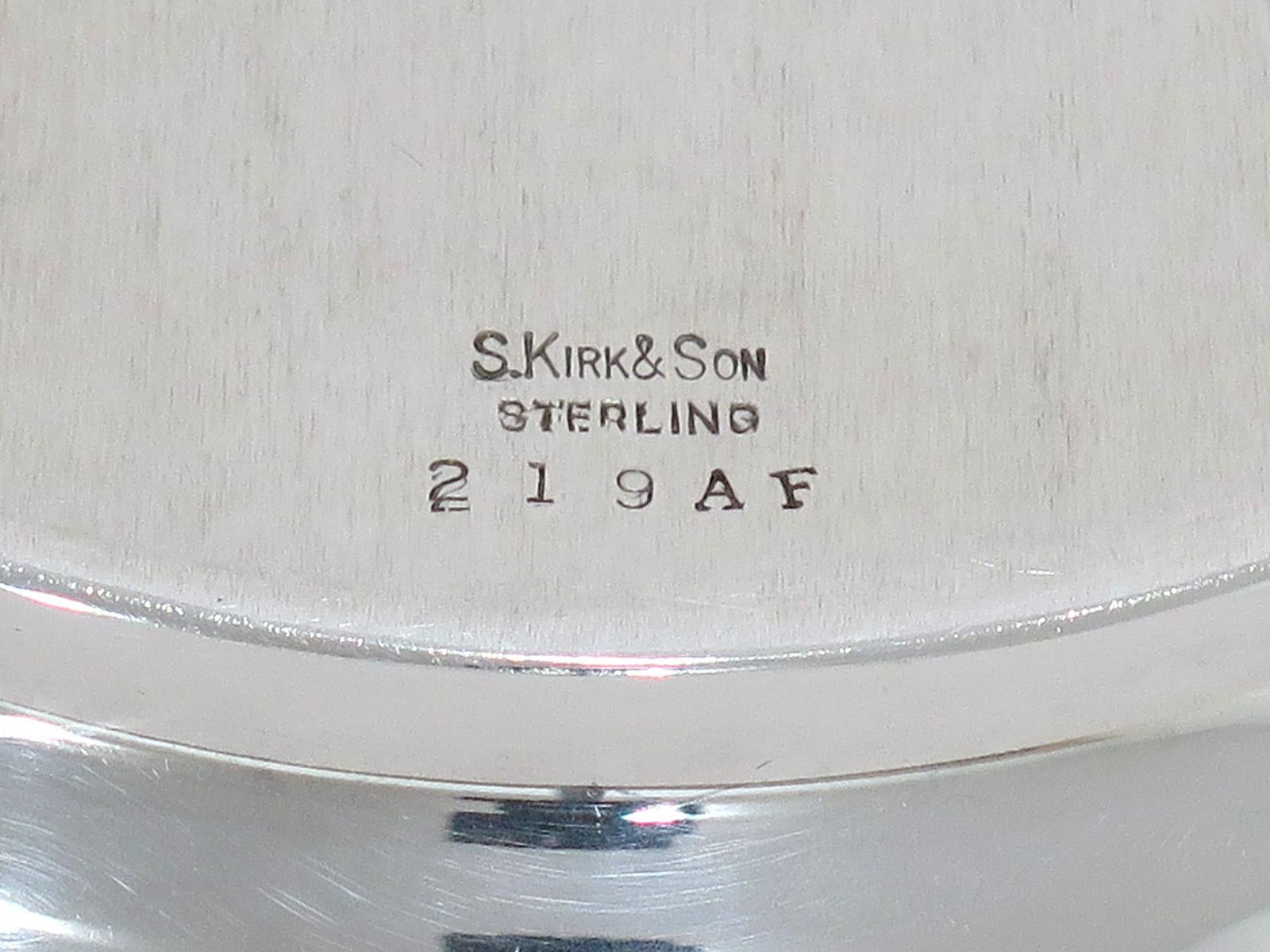 Repoussé Sterling Silver S. Kirk & Son Vintage Floral Repousse Serving Bowl