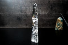 9.5 in Water-Clear Quartz Crystal Obelisk from Diamantina, Brazil