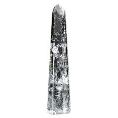 9.5 in Water-Clear Quartz Crystal Obelisk from Diamantina, Brazil