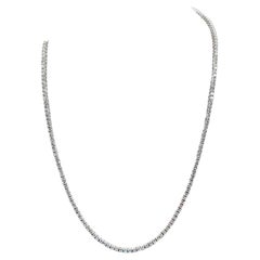 9,5 TCW Diamant-Tennis-Halskette aus Weißgold, 22 Zoll 