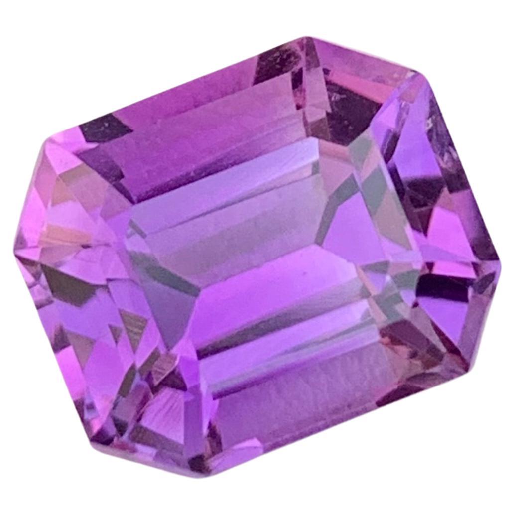 Ametista naturale sfusa da 9.50 carati a forma di smeraldo per collana