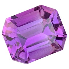 Ametista naturale sfusa da 9.50 carati a forma di smeraldo per collana
