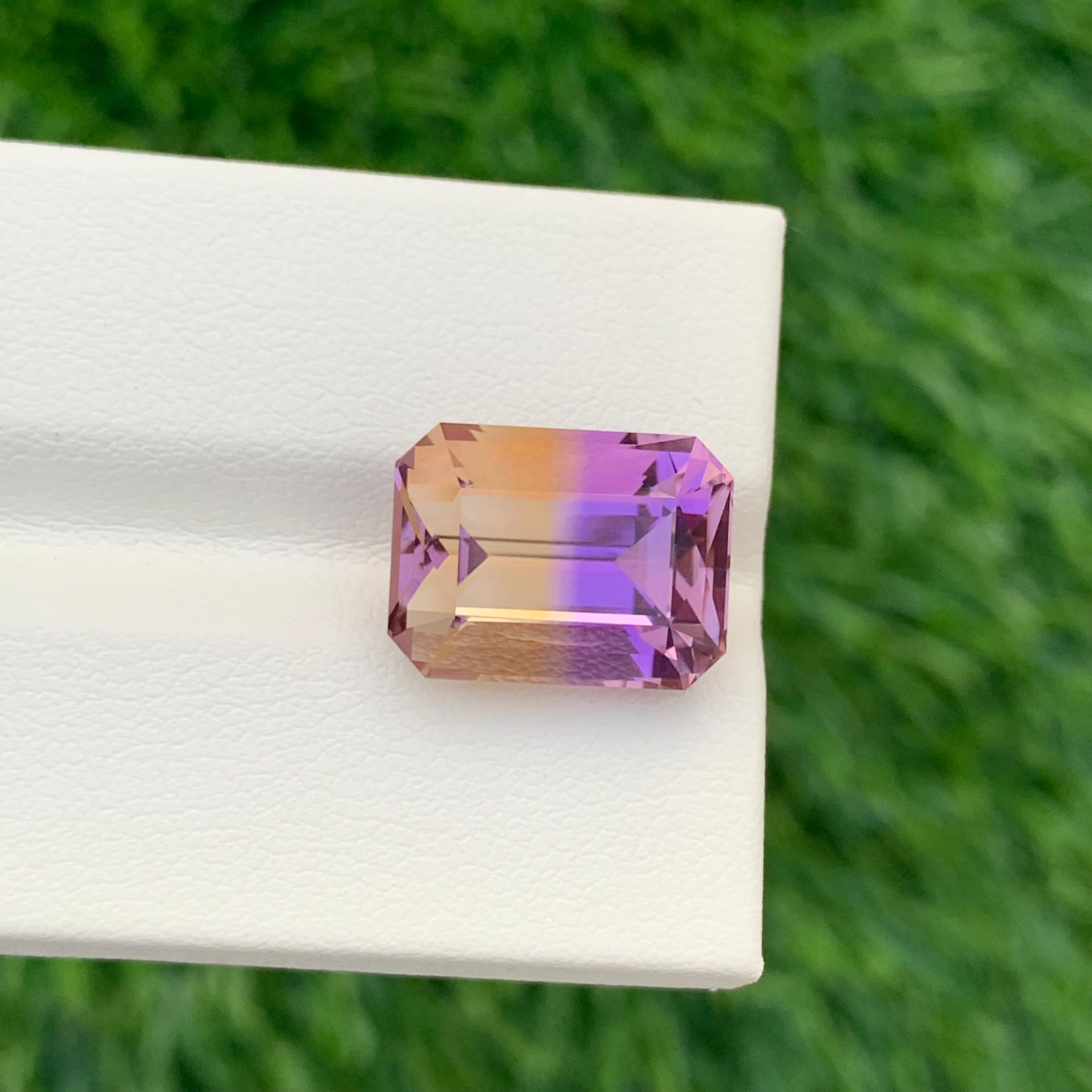 9.50 Karat natürlicher loser Ametrin Smaragd Form Edelstein für Damen oder Herren im Angebot