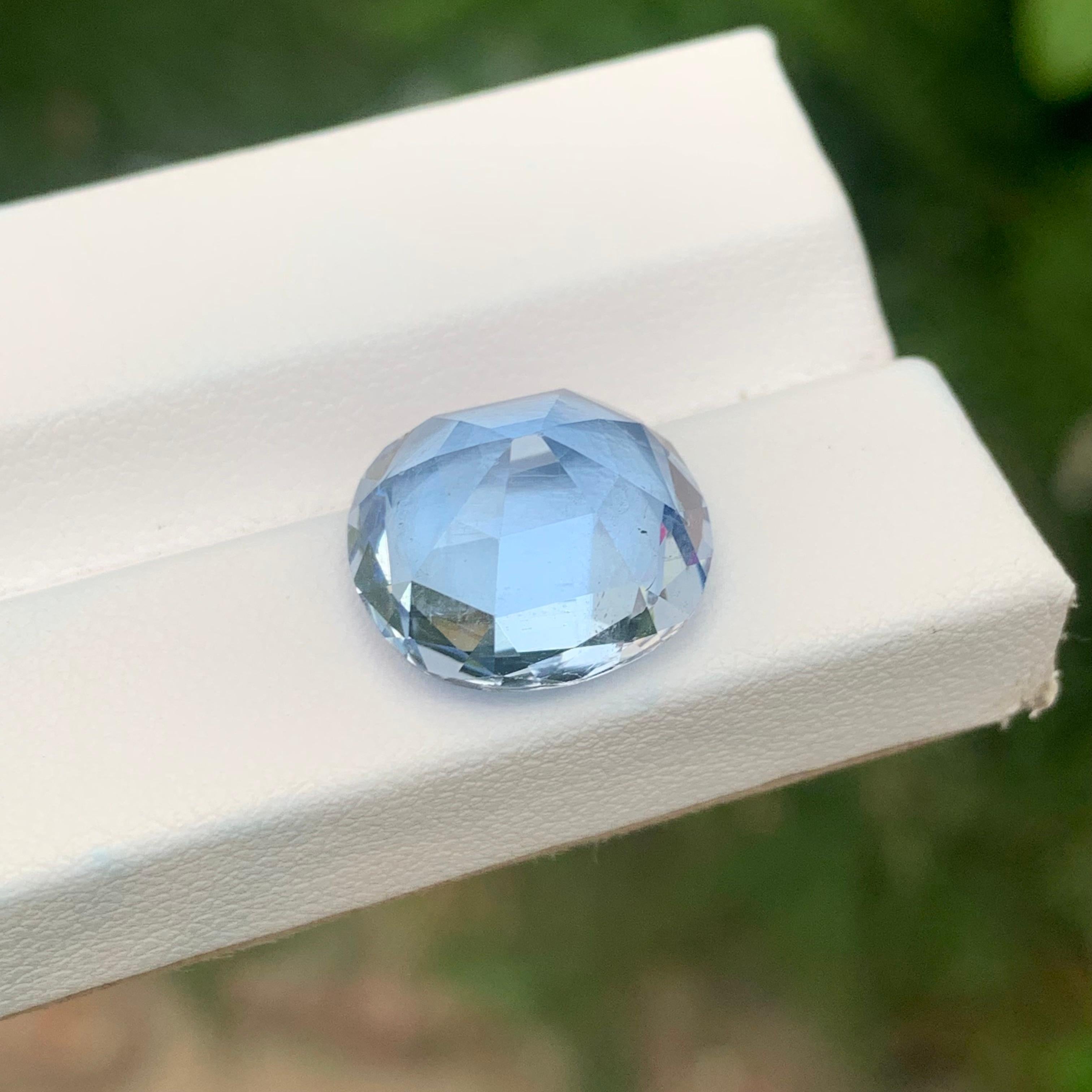 da uomo o donna 9,50 carati di acquamarina naturale sfusa Goshenite, pietra preziosa a forma di cuscino in vendita