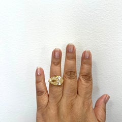 9.50 Carat Pear Shape East West Diamond Bezel Ring in 18K Yellow Gold