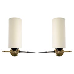 1950 Coppia di lampade da parete Maison Arlus