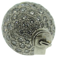 950 Plt. Verschluss aus Gold mit Vollkugel 14,1x25 mm Diamanten