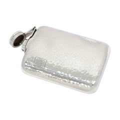 950 Silver Antique Japanese Hammered Flask