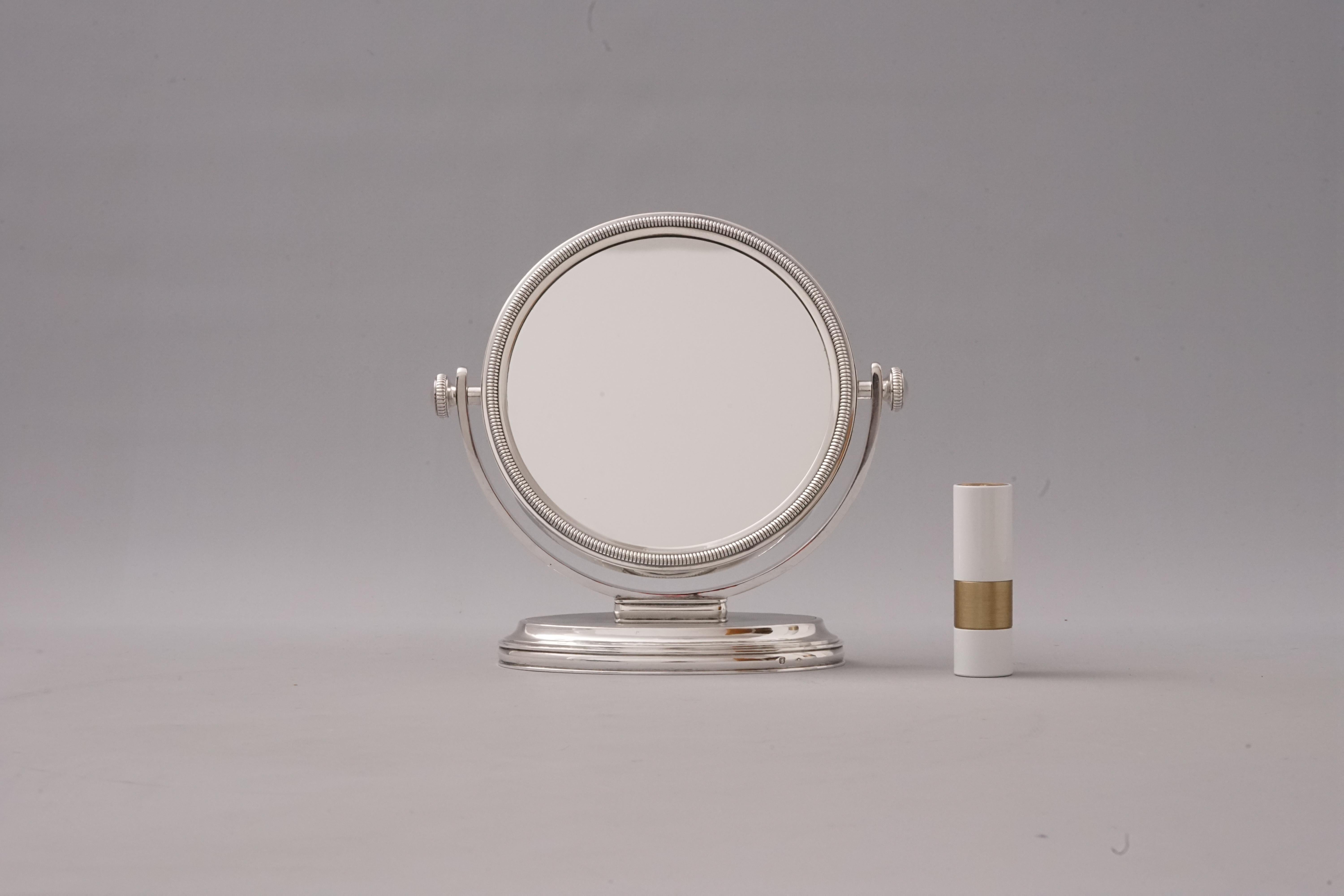 950 Silver Table Mirror by Hermès Paris For Sale 11