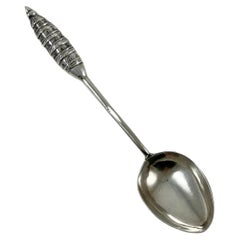950 Sterling Silver Asian Aesthetic Japanese Pagoda Souvenir Spoon, 1930s 