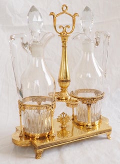 Service à huile et vinaigre en vermeil - début du XIXe siècle - 1808