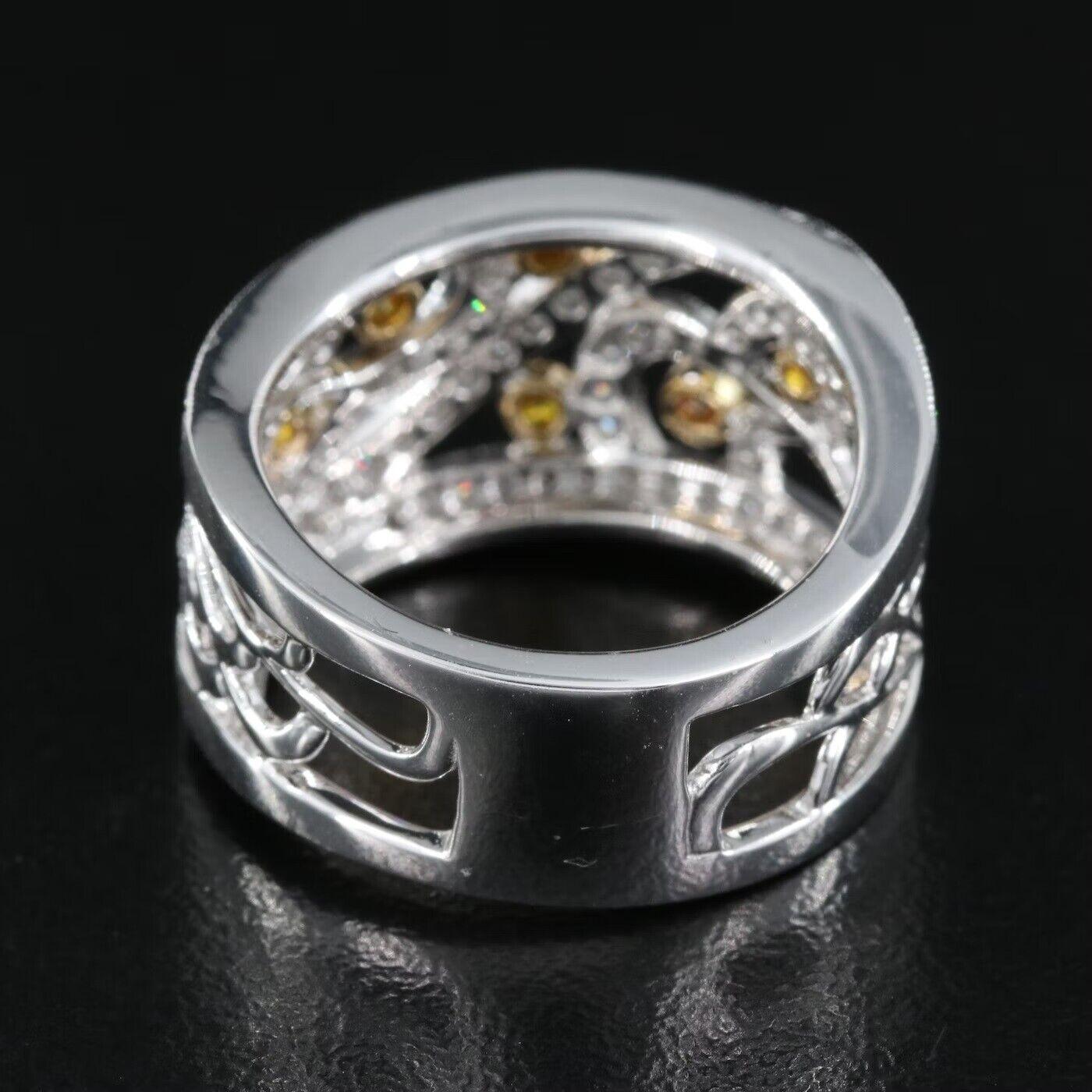 $9500 / New / Jye’s Designer 1.03 Ct Diamond Ring / 18K White Gold / Super Fancy For Sale 2