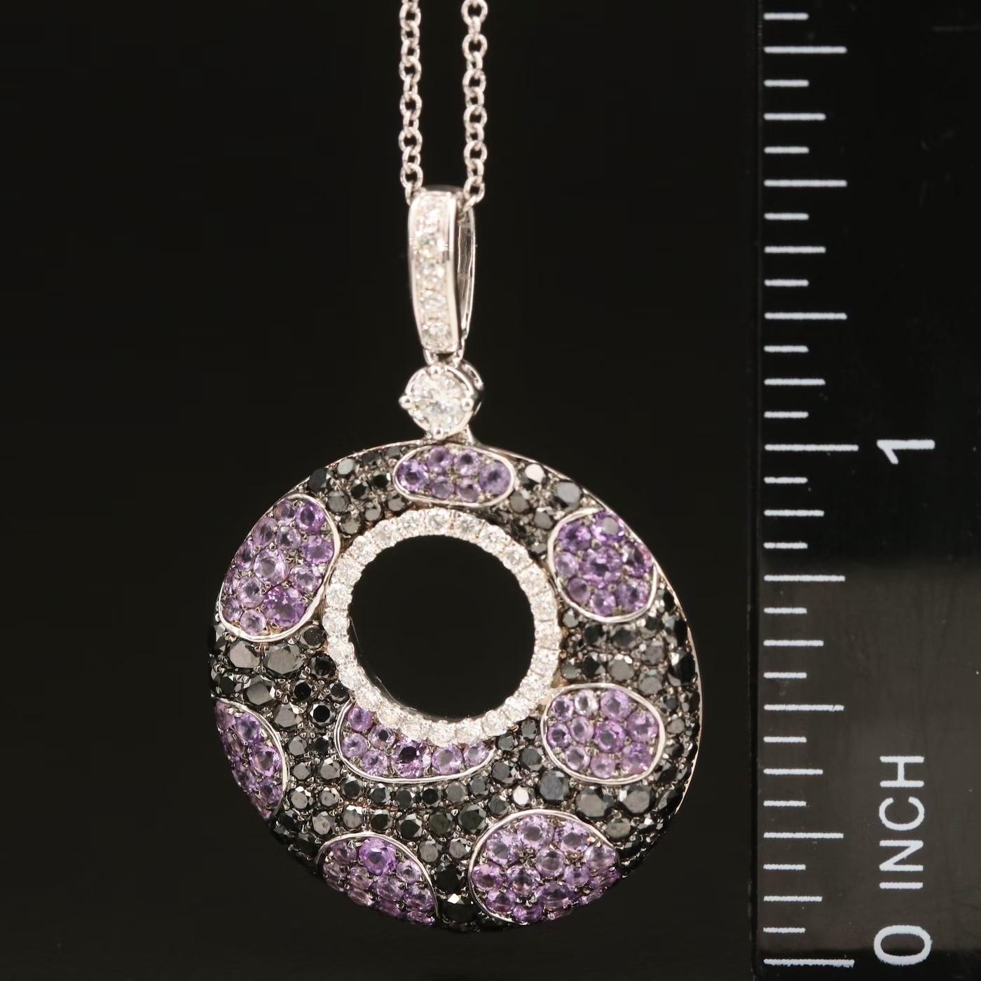 Round Cut $9500 / New / Red Carpet Limited 18K Effy Diamond Animal Print Massive Necklace