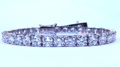 9,50 ct Diamante Creado Clásico Tenis Riviera Pulsera Oro 14kt 49447 *v