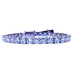 9,50 ct Diamante Creado Clásico Tenis Riviera Pulsera Oro 14kt 49447 *v