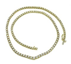 9.50ct Diamond Gold Tennis Necklace