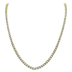 9.50ct Diamond Gold Tennis Necklace