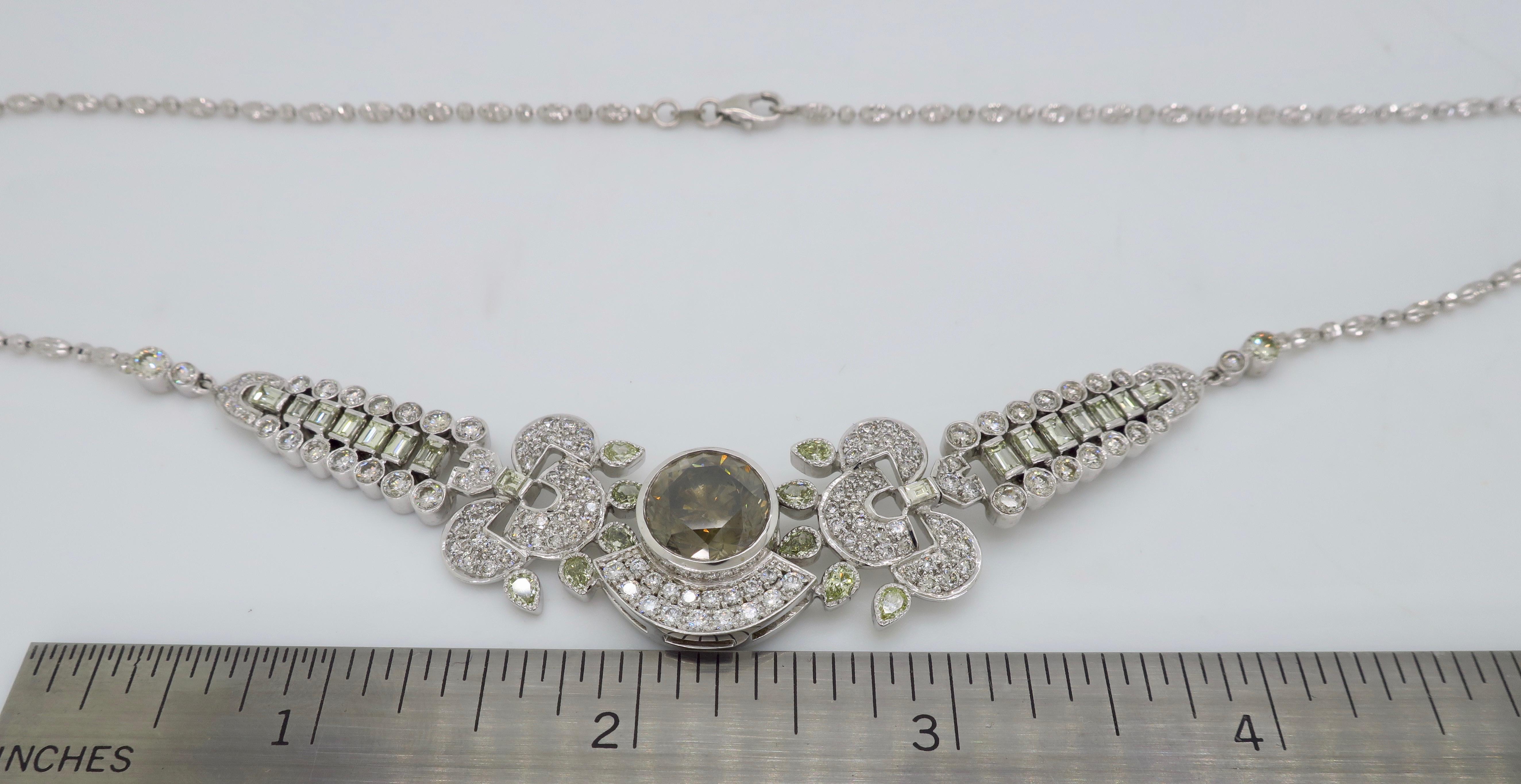 9.50 Carat Diamond Necklace 6