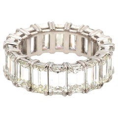Alianza de diamantes talla esmeralda 9,50 ctw