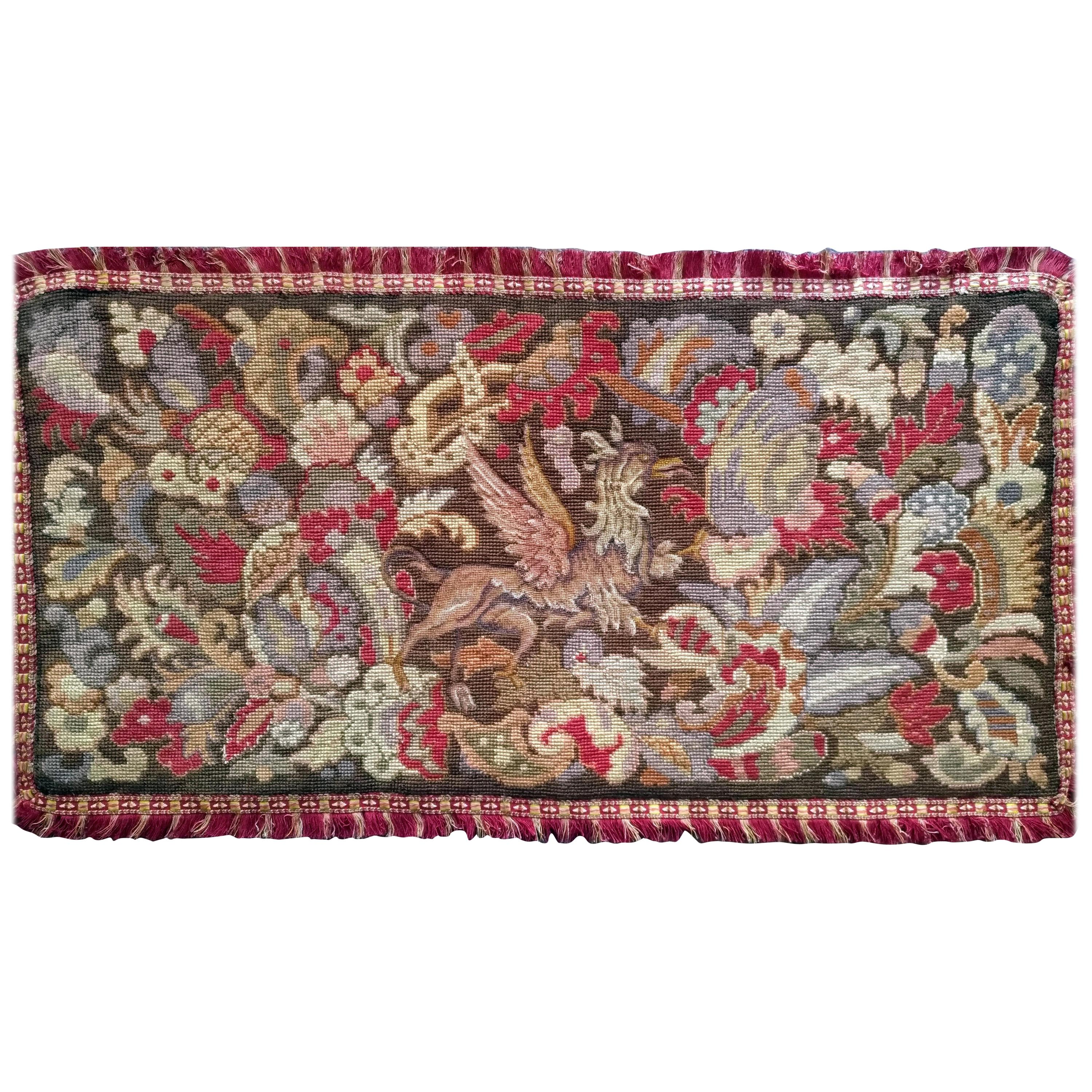 19th Century Needlepoint Tapestry of 16th Century Royal English Scene