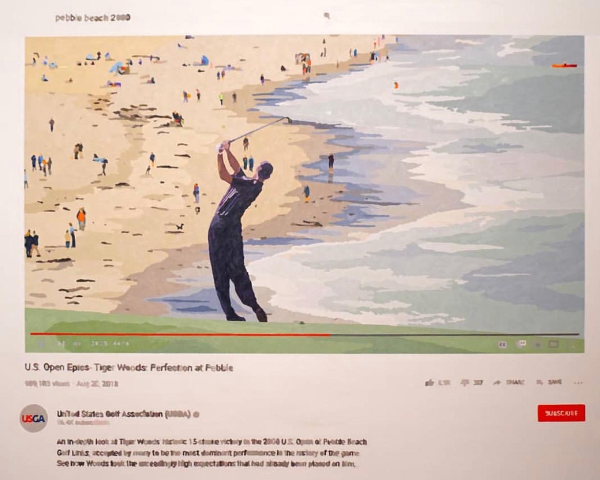 Perfection At Pebble Beach - Painting by Joeguu Hossmann