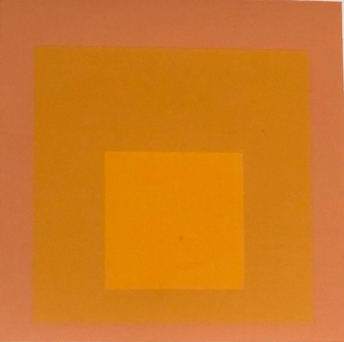 Albers, Joseph Abstract Print - Homage to the Square (Orange/peach) #2176