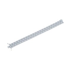 9.53 Carat Total Weight Round Diamond Pear Shaped Halo Bracelet