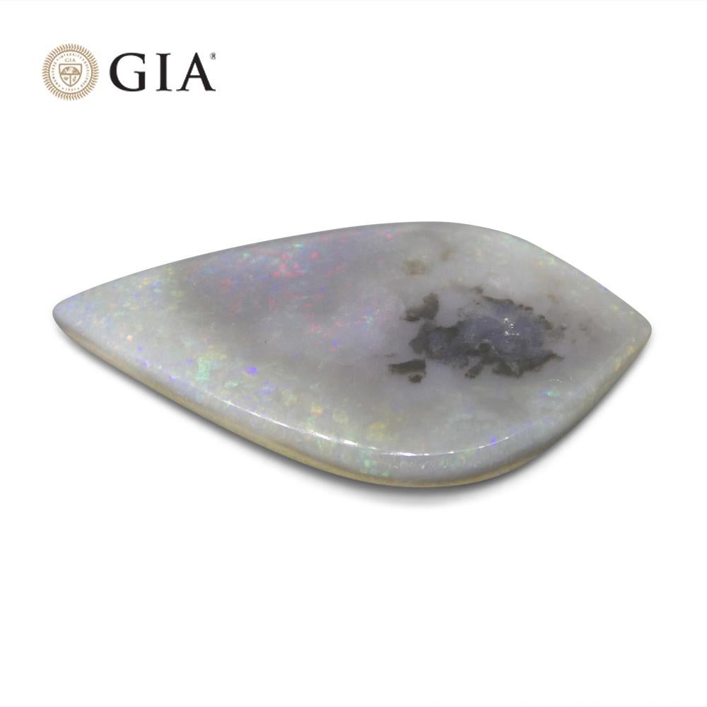 9.53ct Freeform Carving Gray Opal GIA Certified Australia   For Sale 6