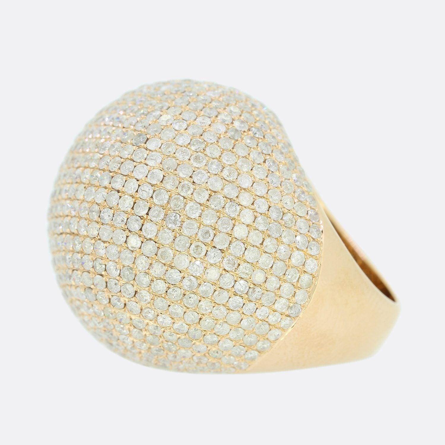 9,54 Karat Diamant-Cocktailring mit Brillantschliff im Zustand „Gut“ im Angebot in London, GB