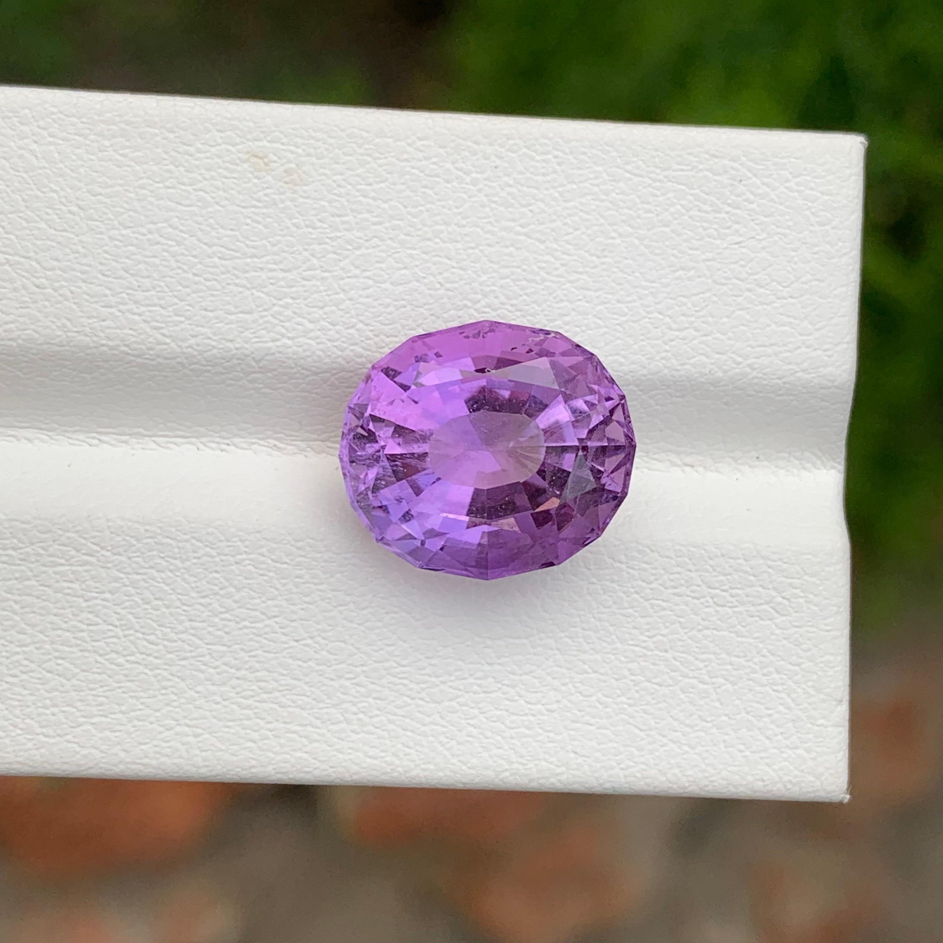 9.55 Karat natürlicher loser Amethyst in ovaler Form aus brasilianischem Minenstein in ovaler Form im Angebot 2