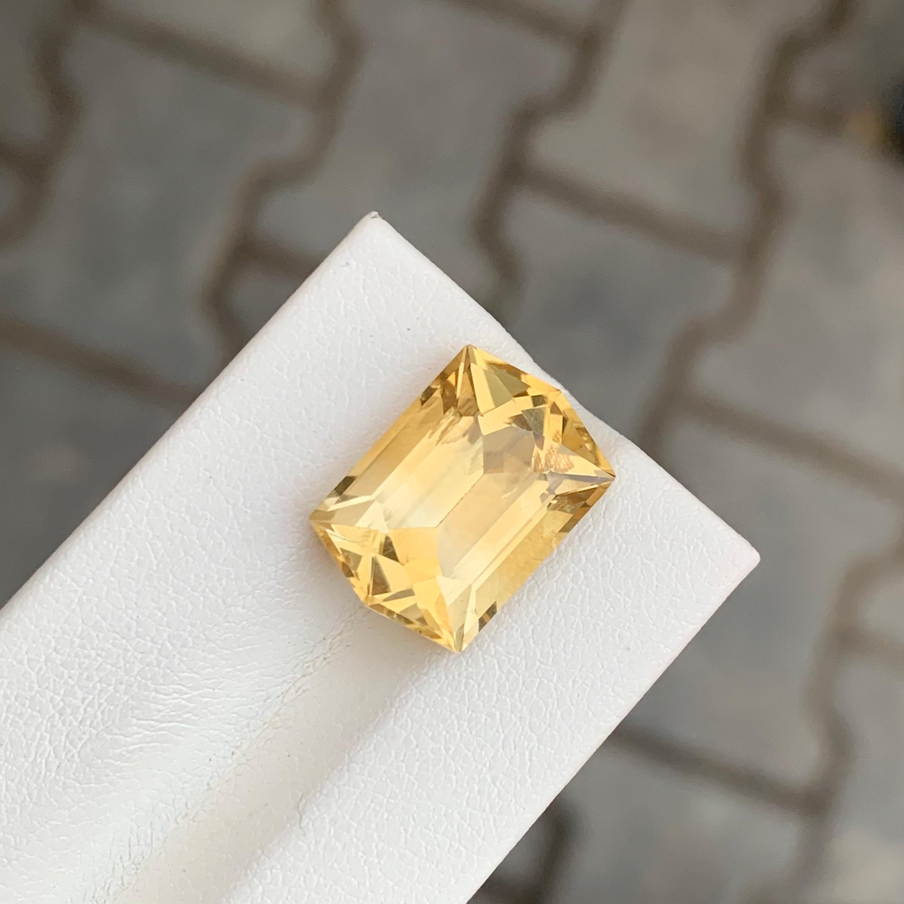 9,55 Karat Natürlicher loser Citrin Hexagon-Schliff Edelstein im Angebot 5