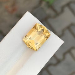 9.55 Carat Natural Loose Citrine Hexagon Cut Gemstone