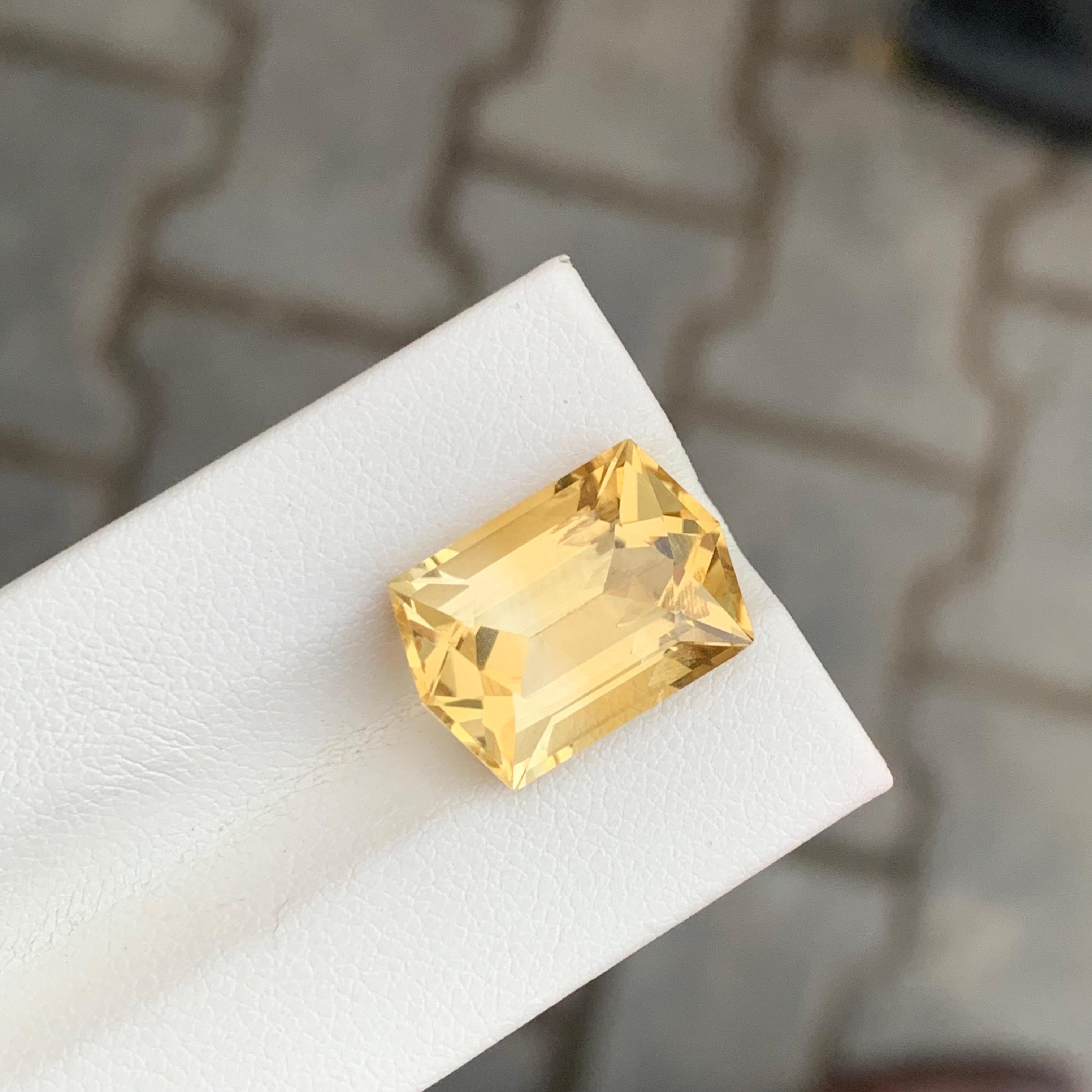 9,55 Karat Natürlicher loser Citrin Hexagon-Schliff Edelstein (Hexagonschliff) im Angebot