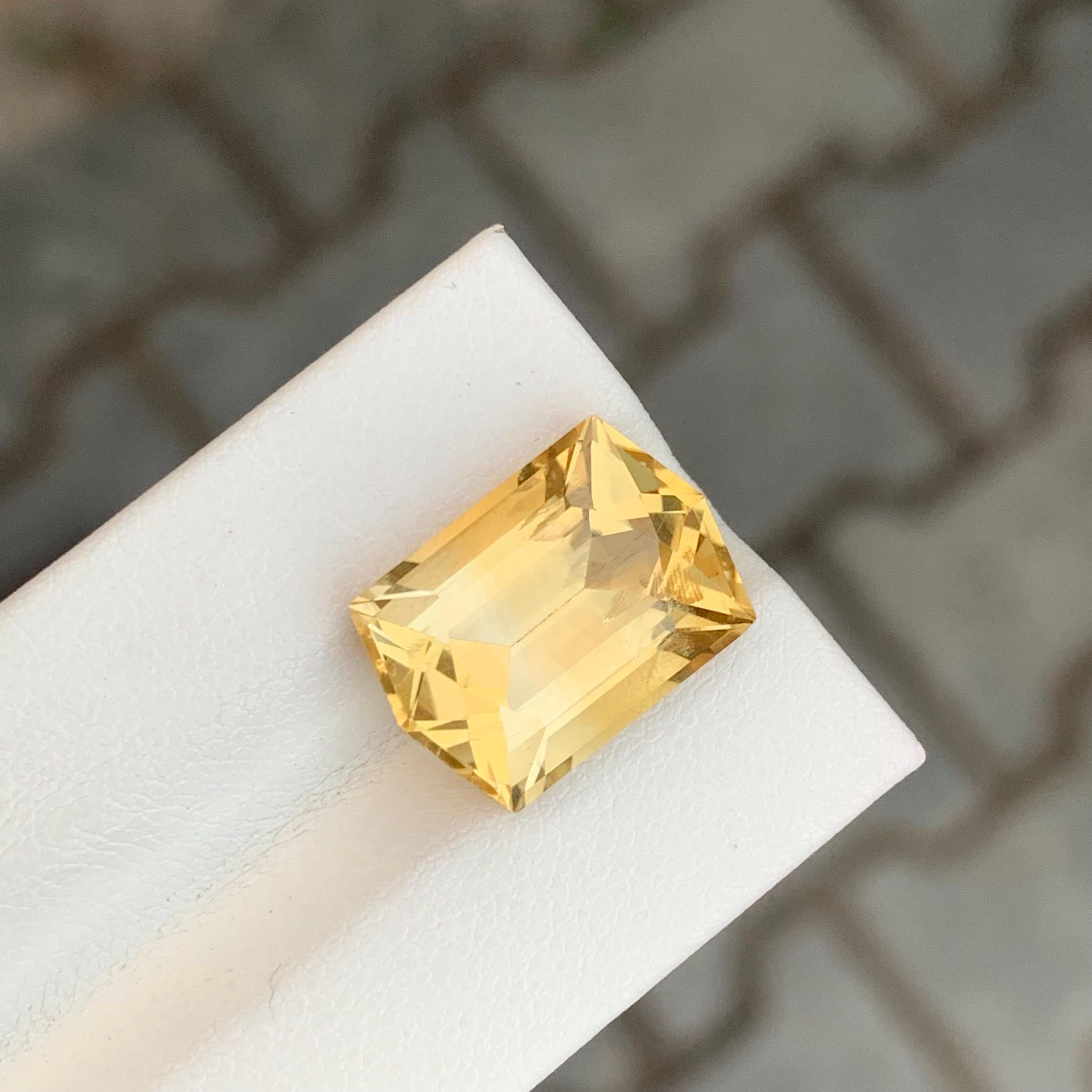 9,55 Karat Natürlicher loser Citrin Hexagon-Schliff Edelstein im Angebot 1