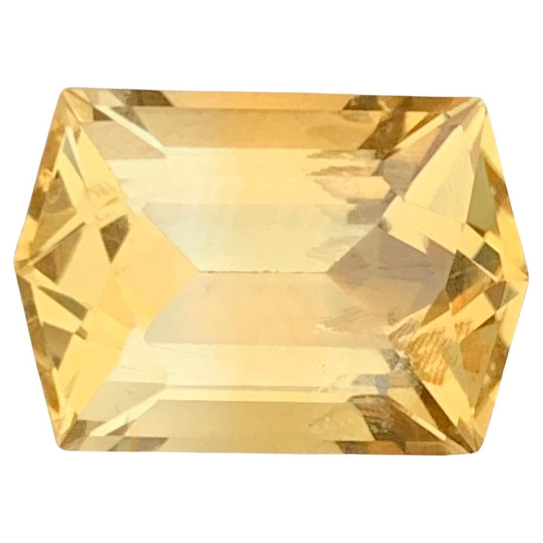 9.55 Carat Natural Loose Citrine Hexagon Cut Gemstone