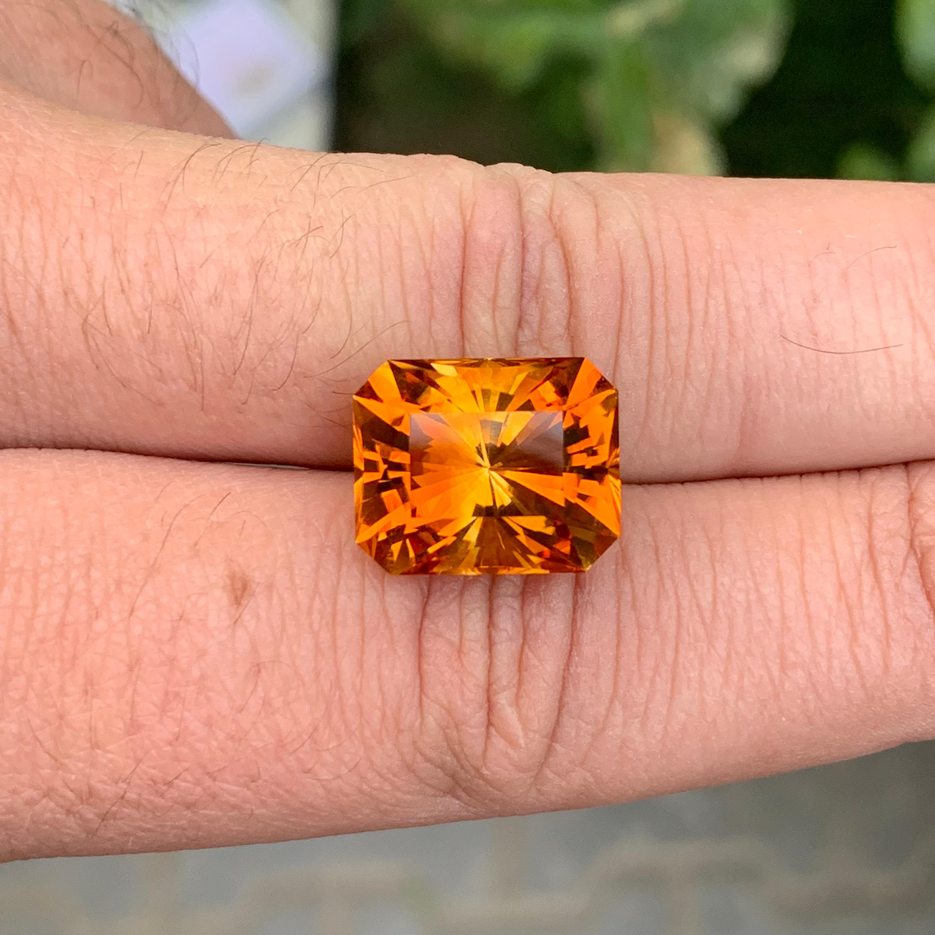 9,55 Karat Natürlicher loser Madeira Citrin Fancy Cut Edelstein im Angebot 5