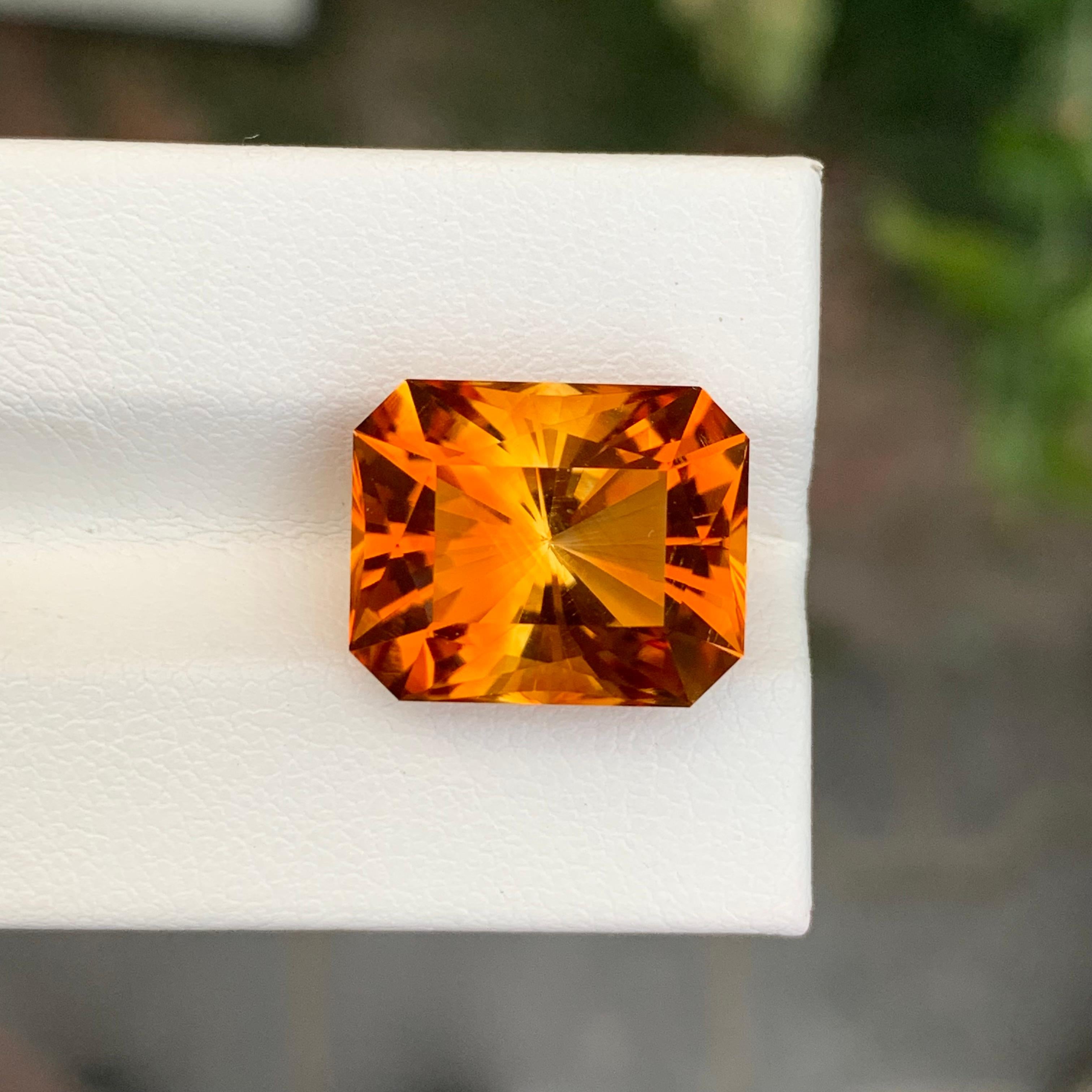 9,55 Karat Natürlicher loser Madeira Citrin Fancy Cut Edelstein (Arts and Crafts) im Angebot