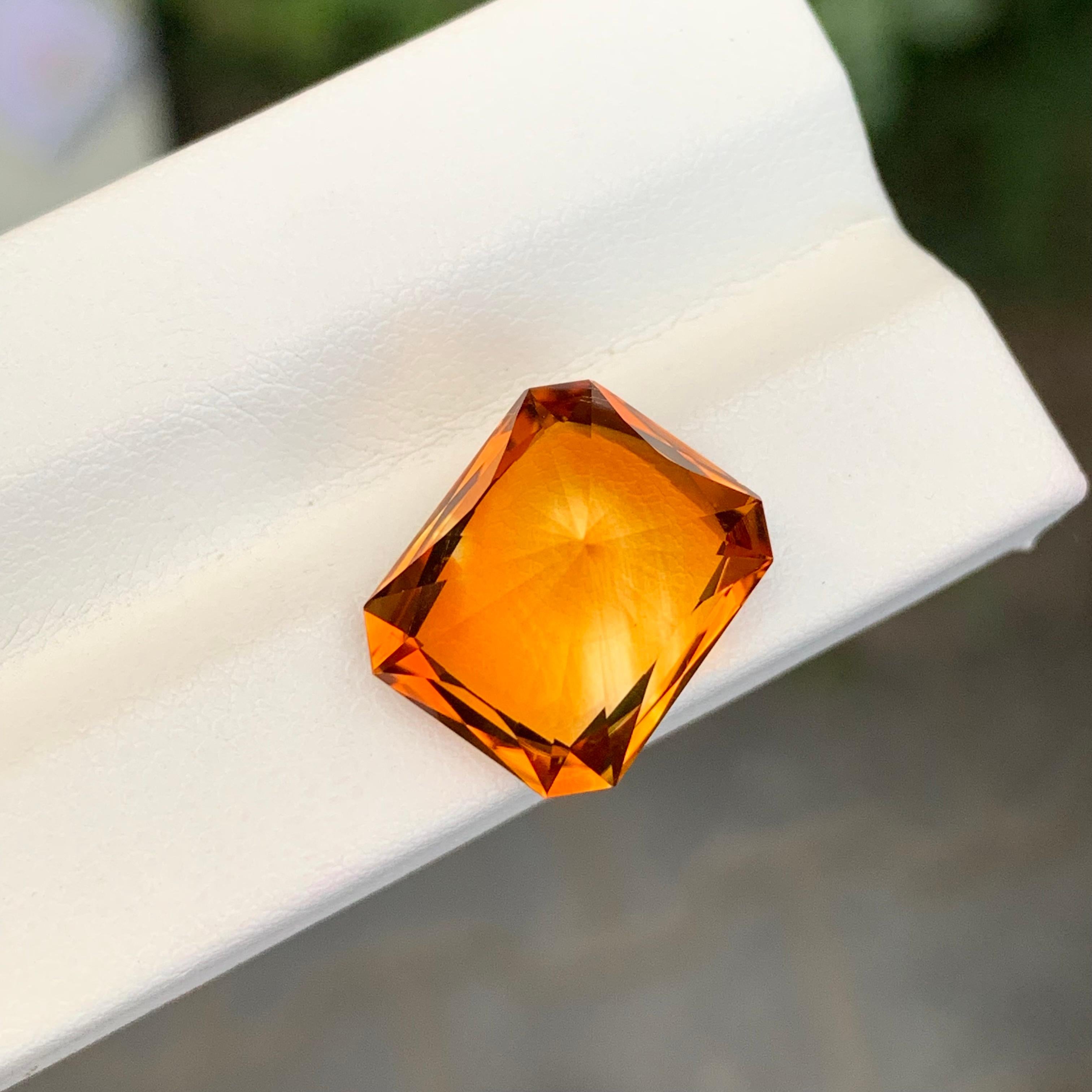 9,55 Karat Natürlicher loser Madeira Citrin Fancy Cut Edelstein im Zustand „Neu“ im Angebot in Peshawar, PK