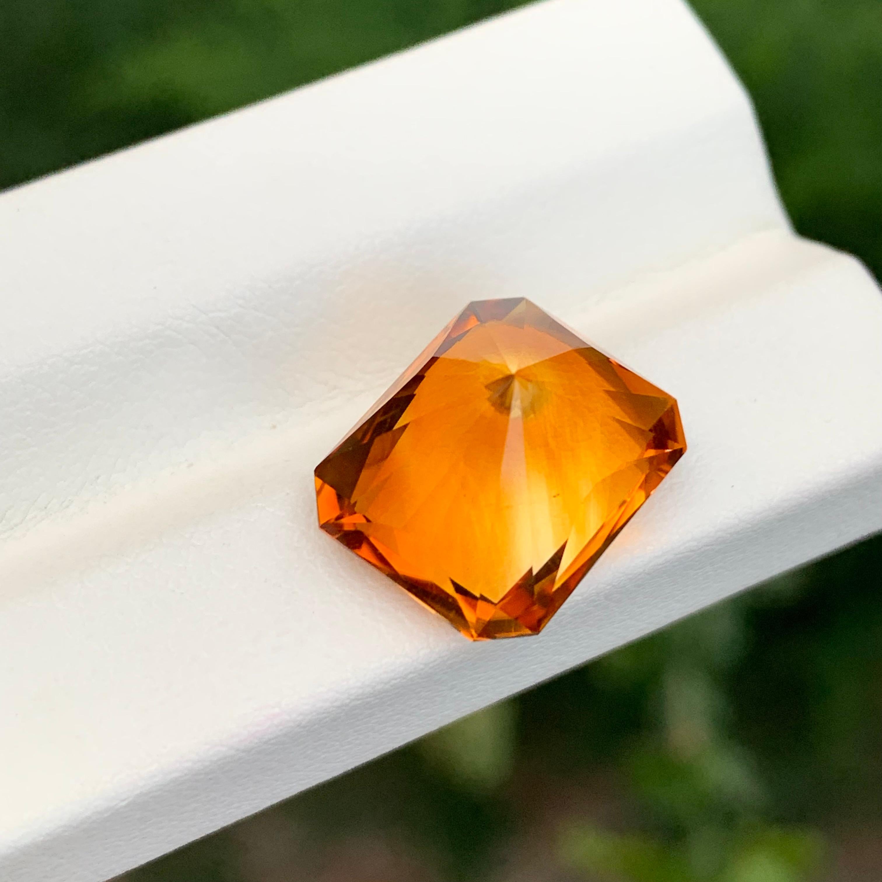 9,55 Karat Natürlicher loser Madeira Citrin Fancy Cut Edelstein für Damen oder Herren im Angebot