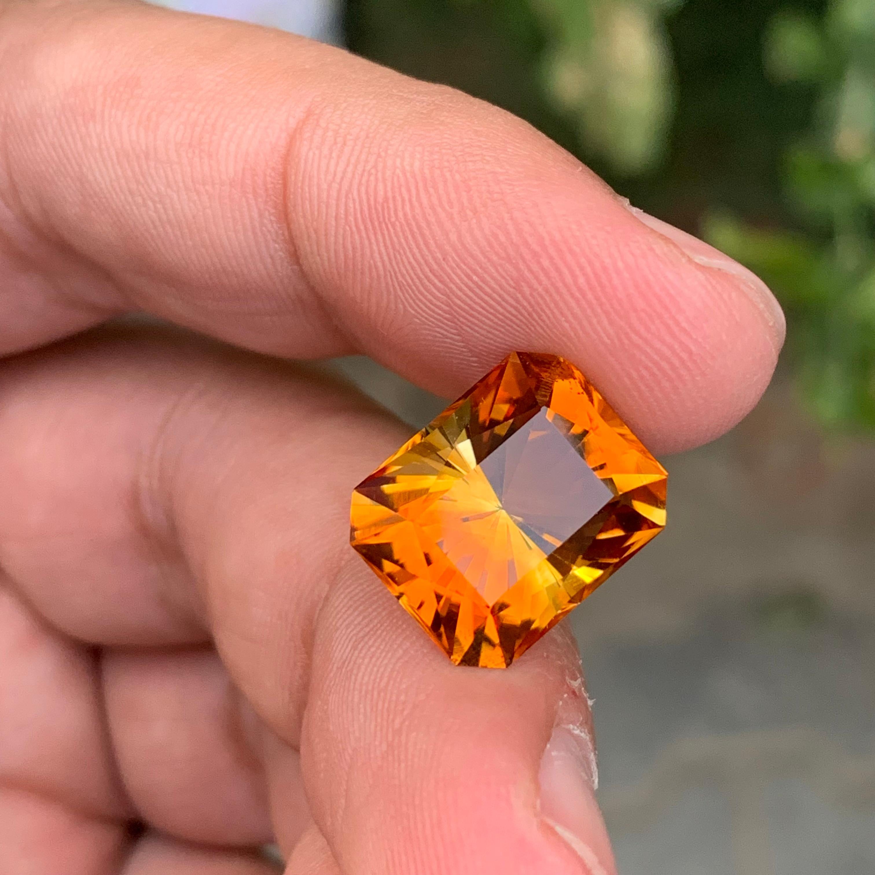 9,55 Karat Natürlicher loser Madeira Citrin Fancy Cut Edelstein im Angebot 1