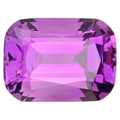9.55 Carat Natural Loose Purple Amethyst Stone Cushion Cut Brazilian Gemstone