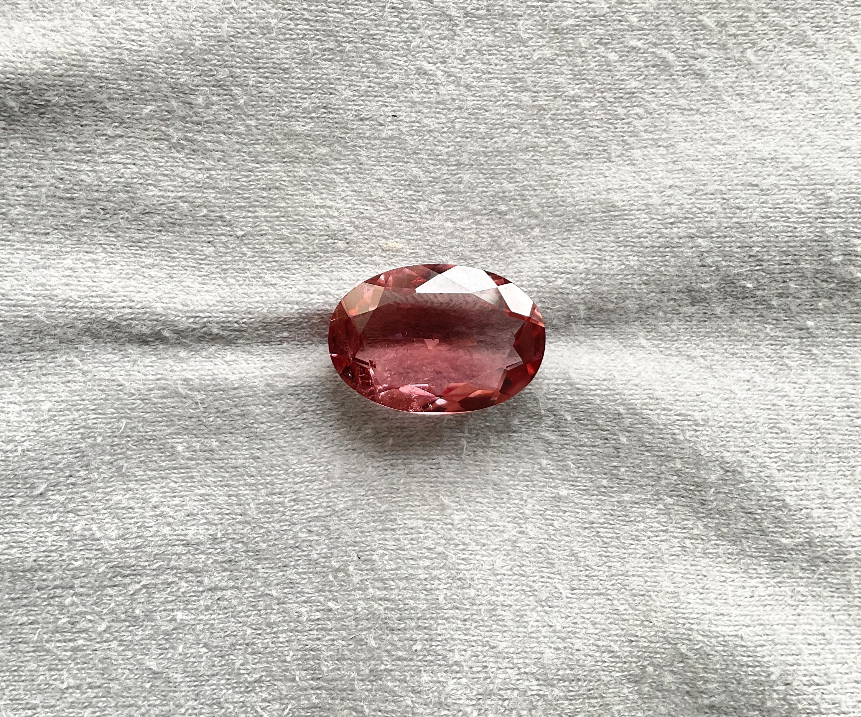 9.55 Carats Pink Tourmaline Oval Faceted cut stone Fine Jewelry Natural Gemstone For Sale 1