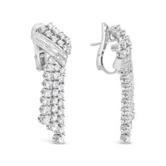 Roman Malakov, pendants d'oreilles élégantes en diamants tailles mixtes de 9,55 carats au total