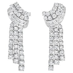 Roman Malakov Elegante Tropfenohrringe mit 9,55 Karat Diamanten im gemischten Schliff
