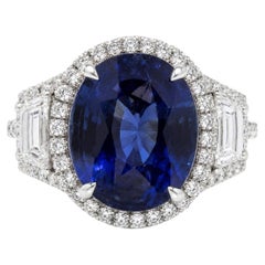 9,56 Karat königsblauer Saphir Ring