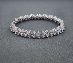 9.56 ct Marquise & Round Diamond Tennis Bracelet